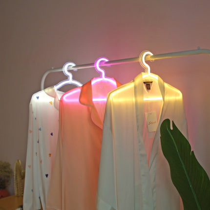 HS-20002 LED Coat Hanger Neon Light Room Decoration Lantern Holiday Light(Warm Light)-garmade.com