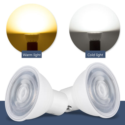 4 PCS LED Light Cup 2835 Patch Energy-Saving Bulb Plastic Clad Aluminum Light Cup, Power: 5W 6Beads(MR16 Milky White Cover (Warm Light))-garmade.com