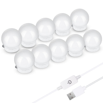 LED Mirror Front Lamp USB Adjustable Brightness Makeup Fill Light Bulbs, Power source: 2 LEDs-garmade.com