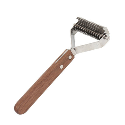 Walnut Pet Stainless Steel Cleaning And Grooming Comb, Specification: Large-garmade.com