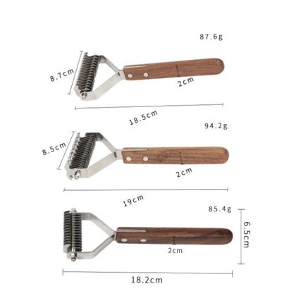 Walnut Pet Stainless Steel Cleaning And Grooming Comb, Specification: Large-garmade.com