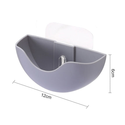 5 PCS Plastic Drain Soap Box Bathroom Wall-mounted Soap Storage Box(White)-garmade.com