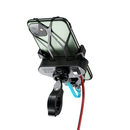 M10 2.4A Charging Version Kewig Motorcycle Electric Car Mobile Phone Navigation Waterproof Bracket-garmade.com