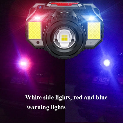 TG-TD009 LED Strong Headlamp Head-Mounted USB Rechargeable Zoom Sensor Headlamp, Colour: White Light-garmade.com