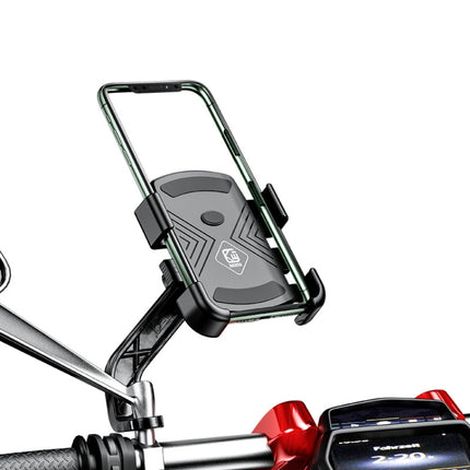 Kewig M16-B Bicycle Motorcycle Outdoor Riding Fixed Mobile Phone Bracket, Style: Rearview Mirror(Black)-garmade.com