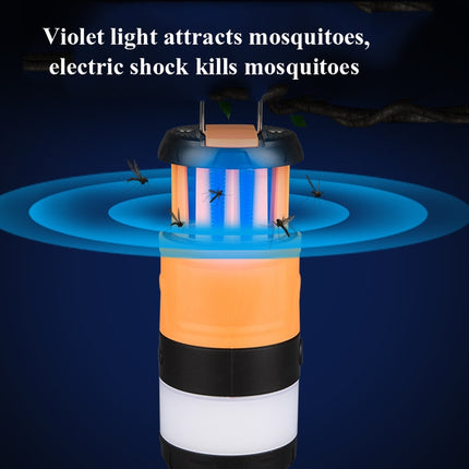 Outdoor LED Waterproof Electric Mosquito Killer Lamp Camping Lamp Flashlight(Light Green)-garmade.com