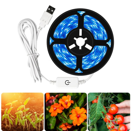 2 PCS 0.5m Waterproof LED Plant Growth Lamp USB Touch Dimming Full Spectroscopy Planting Fill Light-garmade.com