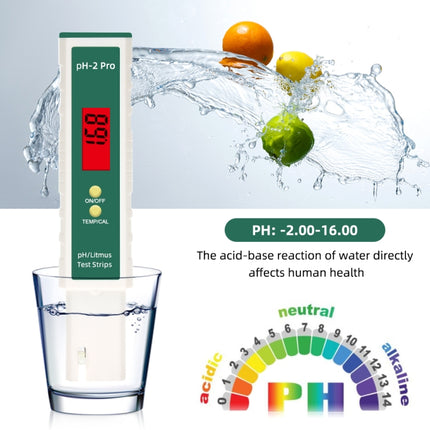 PH-2 Pro Litmus Tester Litmus Test Paper Color Change PH Meter Water Quality Meter-garmade.com