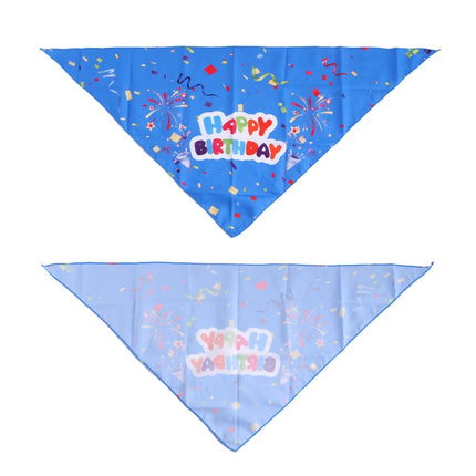 2 Sets Pet Birthday Suit Pearl Crown Hat Triangle Scarf Combination Birthday Dress Up Pet Supplies(Color Tape Pink)-garmade.com
