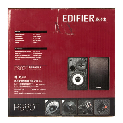 Edifier R980T Computer Wooden Speaker, US Plug(Black)-garmade.com