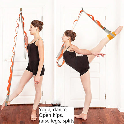 Taekwondo Ballet Dance Yoga Supplies Horizontal Open Rigid Strips Stretching Fork Training Belt(Orange)-garmade.com