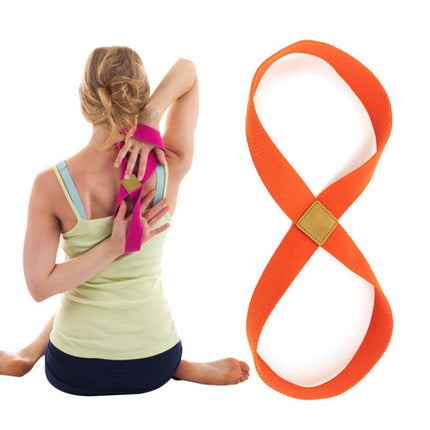 2 PCS Yoga Stretch Belt Cotton Thick Mobius Strip(Orange)-garmade.com