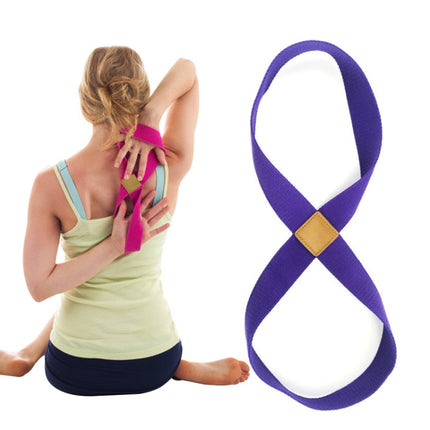2 PCS Yoga Stretch Belt Cotton Thick Mobius Strip(Deep Purple)-garmade.com