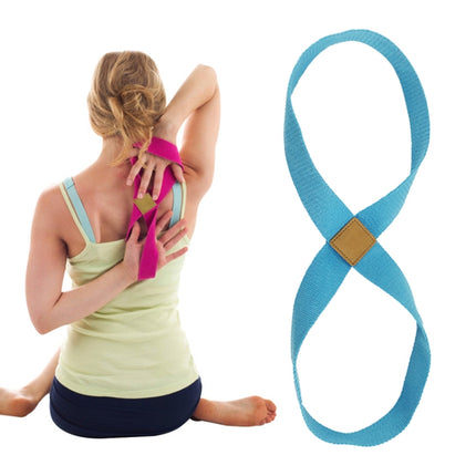 2 PCS Yoga Stretch Belt Cotton Thick Mobius Strip(Light Blue)-garmade.com