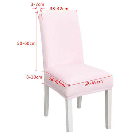 Simple Soft High Elastic Thickening Velvet Semi-Interior Chair Cover Hotel Chair Cover(Beige)-garmade.com