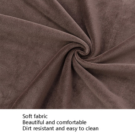 Simple Soft High Elastic Thickening Velvet Semi-Interior Chair Cover Hotel Chair Cover(White)-garmade.com