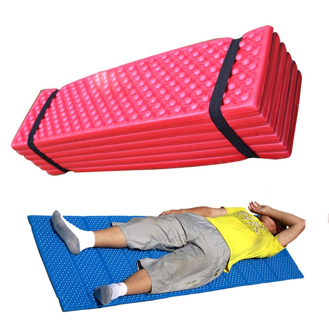 Outdoor Egg Nest Folding Moisture-Proof Pad Thickening Nap Mat Portable Camping Mat(Red+Black)-garmade.com