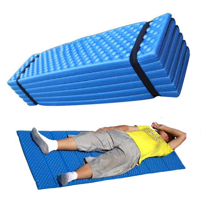 Outdoor Egg Nest Folding Moisture-Proof Pad Thickening Nap Mat Portable Camping Mat(Blue+Black)-garmade.com