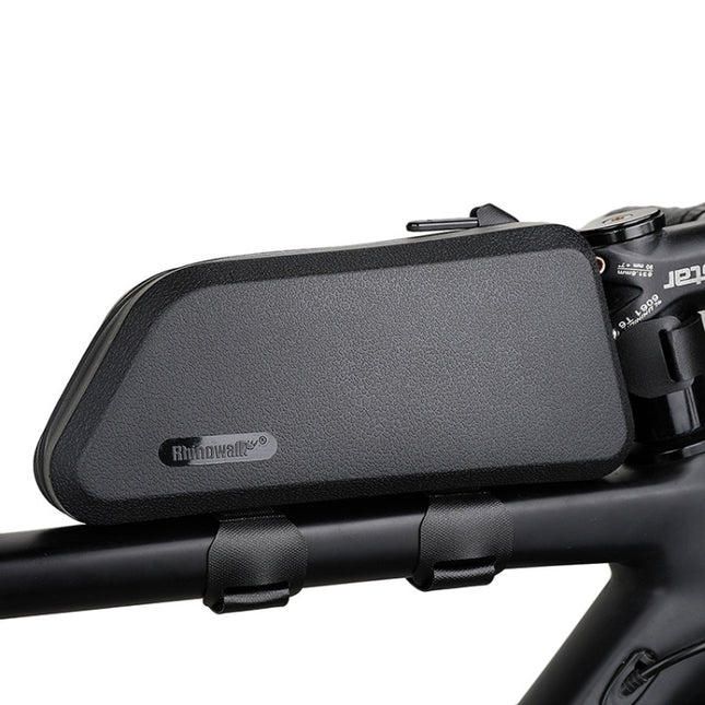 Rhinowalk K30 Waterproof Bicycle Top Tube Package Mountain Bike Hard Shell Front Beam Bag(Black)-garmade.com