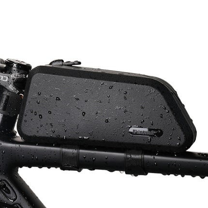 Rhinowalk K30 Waterproof Bicycle Top Tube Package Mountain Bike Hard Shell Front Beam Bag(Black)-garmade.com