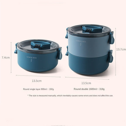 2 PCS JC6680 Fresh-Keeping Lunch Box Children Plastic Microwave-Heated Lunch Box, Capacity: Single Layer(Red)-garmade.com