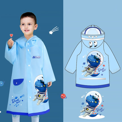 Smally Cartoon Children Raincoat EVA Waterproof Student Split Poncho, Size: M(Glacial Blue)-garmade.com