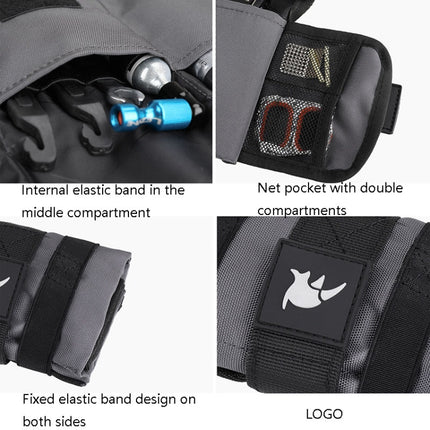 Rhinowalk RK5100 Bicycle Tools Storage Bag Mountain Bike Saddle Bag(Gray)-garmade.com