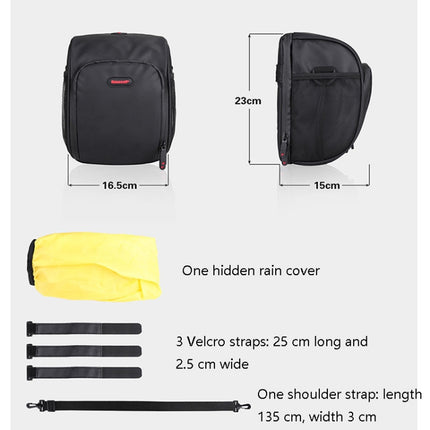 Rhinowalk TF920 Bicycle Handlebar Bag Multi-Function Big Capacity Bicycle Front Bag(Gray)-garmade.com