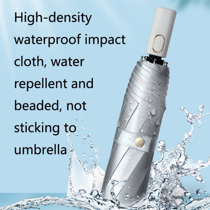 Illustrator Tri-Folding Umbrella Titanium Silver Glue Anti-Ultraviolet Folding Umbrella(Automatic Glazed)-garmade.com