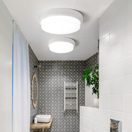 QSXDD-FSCB IP54 Waterproof Ceiling Lamp Dust-Proof Garden Corridor Wall Light Balcony Bathroom Ceiling Light, Power source: 18W White(White Light)-garmade.com