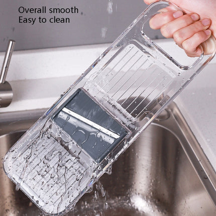 Multi-Function Slicker Kitchen Gadget Potato Slice Grater, Colour: Three Knives Gray-garmade.com