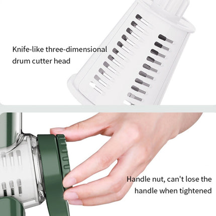 Multi-Function Slicer Hand Roller Kitchen Cut Vegetable Grater, Colour: White-garmade.com