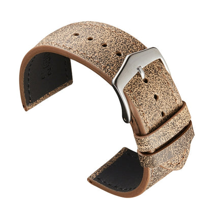 22mm Small Broken Texture Cowhide Strap Suitable For Huawei Watche(Light Coffee)-garmade.com