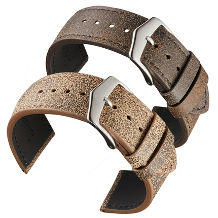 22mm Small Broken Texture Cowhide Strap Suitable For Huawei Watche(Light Coffee)-garmade.com