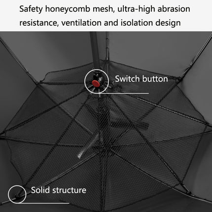 9033 Sun and Rain Dual-purpose Umbrella Multi-function Fan Titanium Silver Glue Sunscreen and UV Protection Long Handle Umbrella(Black)-garmade.com