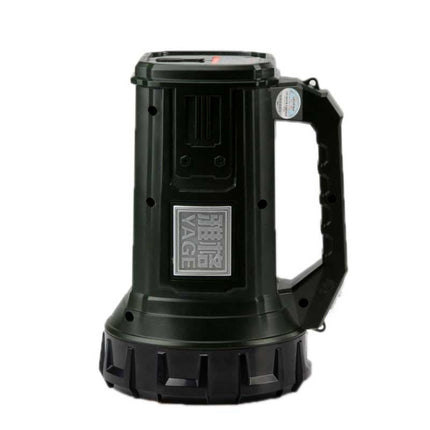 YAGE 5701 10W LED Strong Light Long-Range Searchlight Outdoor Lighting Rechargeable Flashlight, CN Plug(Ink Green)-garmade.com