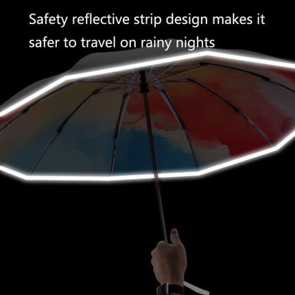 3021 Automatic Rain And Sun Dual-Purpose Umbrella Sun-Proof And Anti-Rebound Folding Umbrella(Illusion Purple)-garmade.com