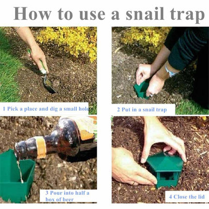 4 PCS Snail Trap Garden Vegetable Garden Snail Trap Physically Kill Snail Cage,Style: Round Barrel Type-garmade.com