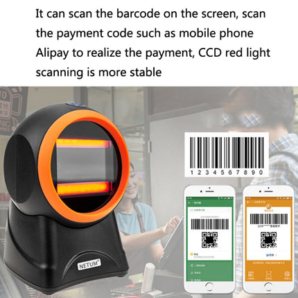 NETUM 2050 Supermarket Cashier Barcode QR Code Scanner Desktop Vertical Scanner, Specification： Enhanced Version-garmade.com