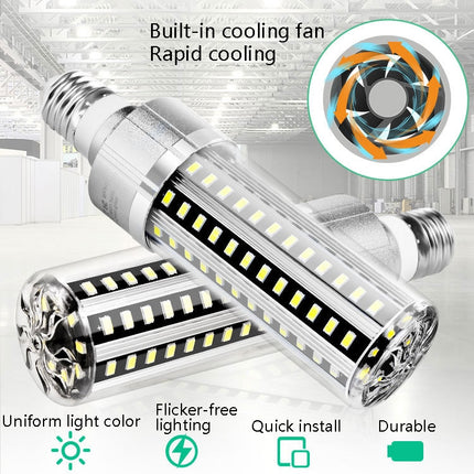 5730 LED Corn Lamp Factory Warehouse Workshop Indoor Lighting Energy Saving Corn Bulb, Power: 25W(E27 6500K (White))-garmade.com