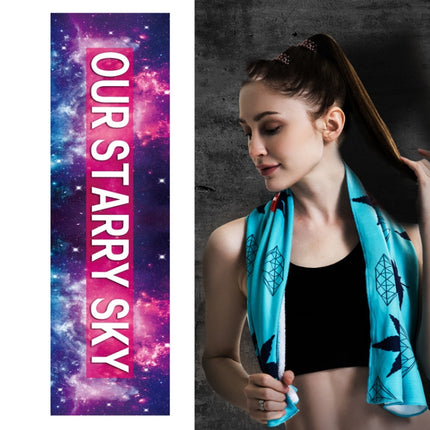 2 PCS Fitness Cold Towel Outdoor Sports Cooling Quick-Drying Towel, Size: 100 x 30cm(Starry Sky)-garmade.com