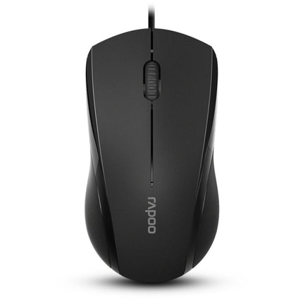 Rapoo N1600 1000 DPI 3 Keys Office Business Silent Wired Mouse, Cable Length: 1.5m(Black)-garmade.com