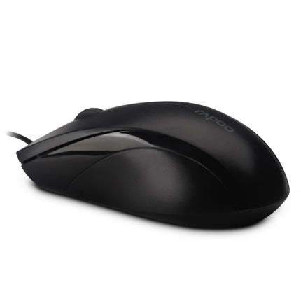 Rapoo N1600 1000 DPI 3 Keys Office Business Silent Wired Mouse, Cable Length: 1.5m(Black)-garmade.com