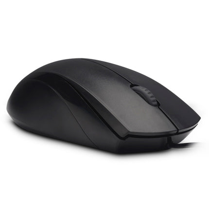 Rapoo N1600 1000 DPI 3 Keys Office Business Silent Wired Mouse, Cable Length: 1.5m(Black)-garmade.com