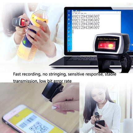 NETUM 2D Mini Wireless Bluetooth Ring Scanner(R2L)-garmade.com