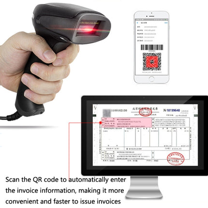 NETUM F16 Medical Barcode Scanner Supermarket QR Code Handheld Scanner, Specification: Wired-garmade.com
