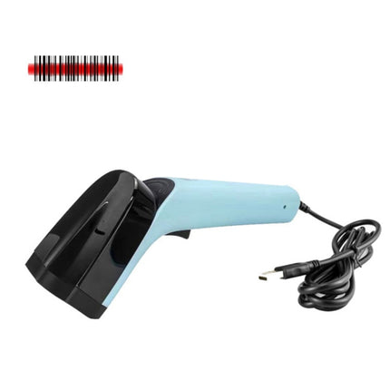 Handheld Barcode Scanner With Storage, Model: Wired Red Light-garmade.com