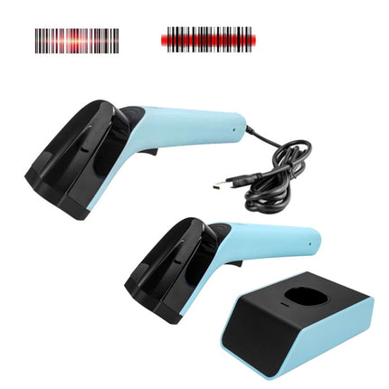 Handheld Barcode Scanner With Storage, Model: Wireless Red Light-garmade.com