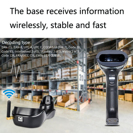 NETUM H3 Wireless Barcode Scanner Red Light Supermarket Cashier Scanner With Charger, Specification: One-dimensional-garmade.com