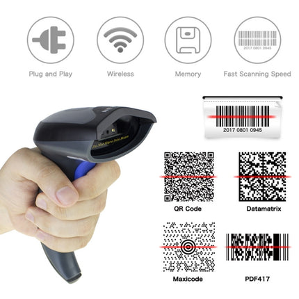 NETUM High-Precision Barcode QR Code Wireless Bluetooth Scanner, Model: Wired-garmade.com